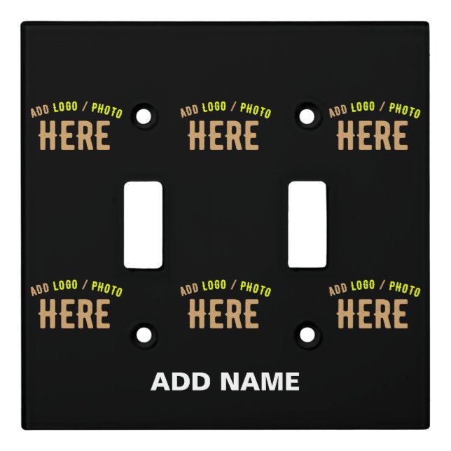 STYLISH MODERN CUSTOMIZABLE BLACK VERIFIED BRANDED LIGHT SWITCH COVER (Front)