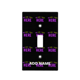 STYLISH MODERN CUSTOMIZABLE BLACK VERIFIED BRANDED LIGHT SWITCH COVER