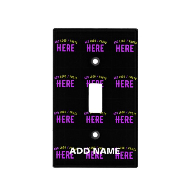 STYLISH MODERN CUSTOMIZABLE BLACK VERIFIED BRANDED LIGHT SWITCH COVER (Front)