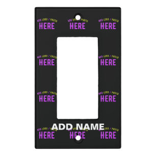 STYLISH MODERN CUSTOMIZABLE BLACK VERIFIED BRANDED LIGHT SWITCH COVER