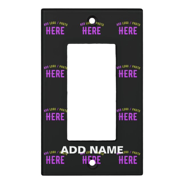 STYLISH MODERN CUSTOMIZABLE BLACK VERIFIED BRANDED LIGHT SWITCH COVER (Front)