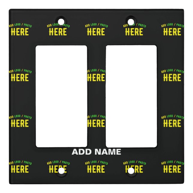 STYLISH MODERN CUSTOMIZABLE BLACK VERIFIED BRANDED LIGHT SWITCH COVER (Front)