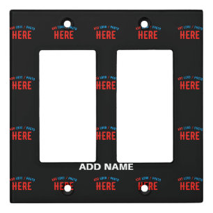 STYLISH MODERN CUSTOMIZABLE BLACK VERIFIED BRANDED LIGHT SWITCH COVER