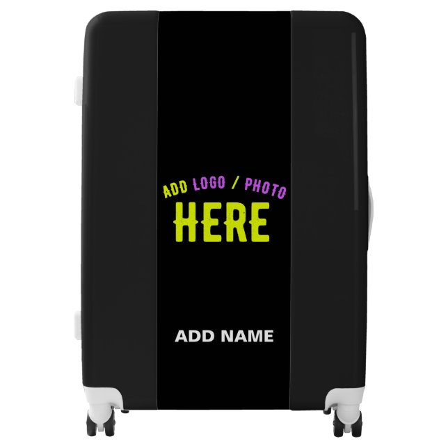 STYLISH MODERN CUSTOMIZABLE BLACK VERIFIED BRANDED LUGGAGE (Front)