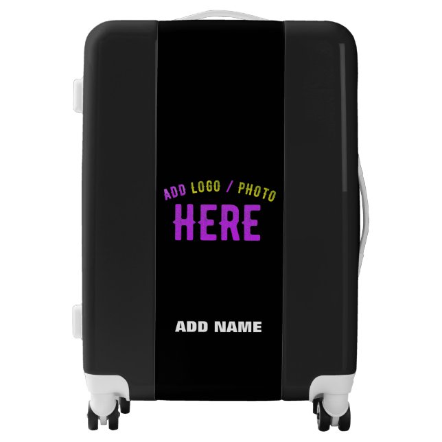 STYLISH MODERN CUSTOMIZABLE BLACK VERIFIED BRANDED LUGGAGE (Front)