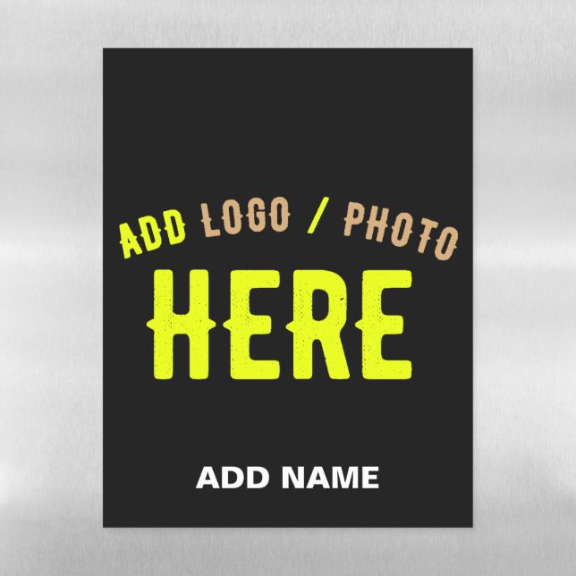 STYLISH MODERN CUSTOMIZABLE BLACK VERIFIED BRANDED MAGNETIC DRY ERASE SHEET (Vertical)