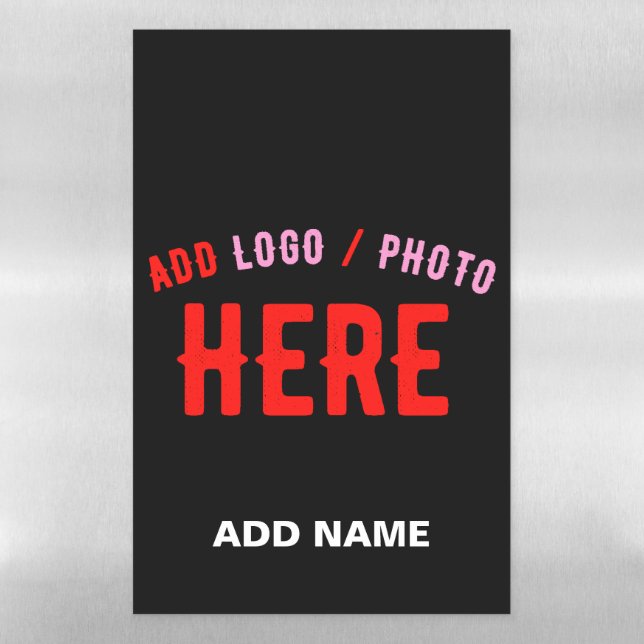 STYLISH MODERN CUSTOMIZABLE BLACK VERIFIED BRANDED MAGNETIC DRY ERASE SHEET (Vertical)