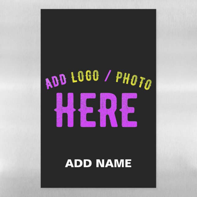 STYLISH MODERN CUSTOMIZABLE BLACK VERIFIED BRANDED MAGNETIC DRY ERASE SHEET (Vertical)