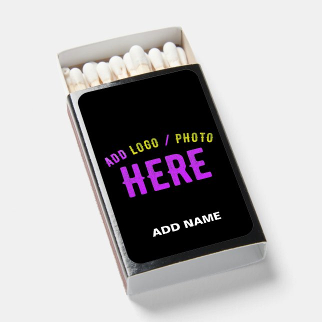 STYLISH MODERN CUSTOMIZABLE BLACK VERIFIED BRANDED MATCHBOXES (Front Open)