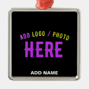 STYLISH MODERN CUSTOMIZABLE BLACK VERIFIED BRANDED METAL ORNAMENT