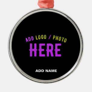 STYLISH MODERN CUSTOMIZABLE BLACK VERIFIED BRANDED METAL ORNAMENT