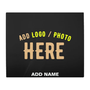STYLISH MODERN CUSTOMIZABLE BLACK VERIFIED BRANDED METAL PRINT