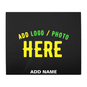 STYLISH MODERN CUSTOMIZABLE BLACK VERIFIED BRANDED METAL PRINT