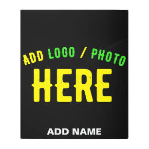 STYLISH MODERN CUSTOMIZABLE BLACK VERIFIED BRANDED METAL PRINT