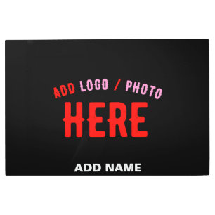 STYLISH MODERN CUSTOMIZABLE BLACK VERIFIED BRANDED METAL PRINT