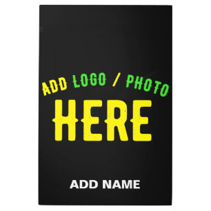 STYLISH MODERN CUSTOMIZABLE BLACK VERIFIED BRANDED METAL PRINT