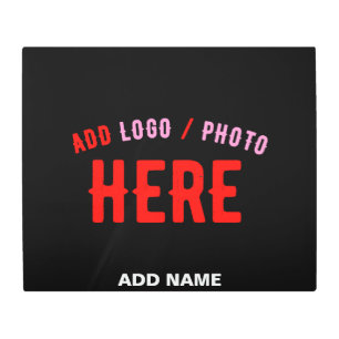 STYLISH MODERN CUSTOMIZABLE BLACK VERIFIED BRANDED METAL PRINT
