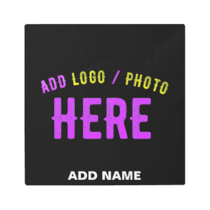 STYLISH MODERN CUSTOMIZABLE BLACK VERIFIED BRANDED METAL PRINT