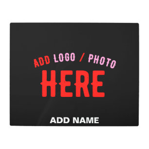 STYLISH MODERN CUSTOMIZABLE BLACK VERIFIED BRANDED METAL PRINT