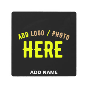 STYLISH MODERN CUSTOMIZABLE BLACK VERIFIED BRANDED METAL PRINT