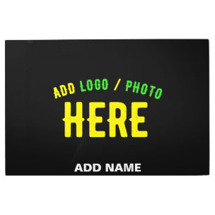 STYLISH MODERN CUSTOMIZABLE BLACK VERIFIED BRANDED METAL PRINT