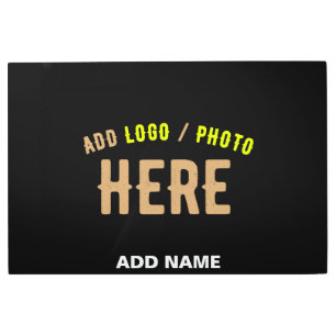 STYLISH MODERN CUSTOMIZABLE BLACK VERIFIED BRANDED METAL PRINT