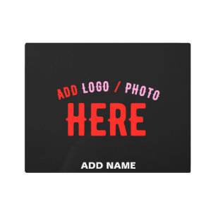 STYLISH MODERN CUSTOMIZABLE BLACK VERIFIED BRANDED METAL PRINT