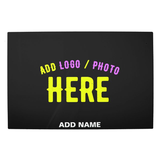 STYLISH MODERN CUSTOMIZABLE BLACK VERIFIED BRANDED METAL PRINT (Front)