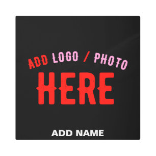 STYLISH MODERN CUSTOMIZABLE BLACK VERIFIED BRANDED METAL PRINT