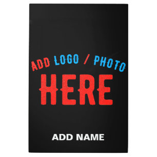 STYLISH MODERN CUSTOMIZABLE BLACK VERIFIED BRANDED METAL PRINT