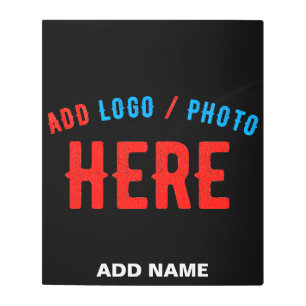 STYLISH MODERN CUSTOMIZABLE BLACK VERIFIED BRANDED METAL PRINT