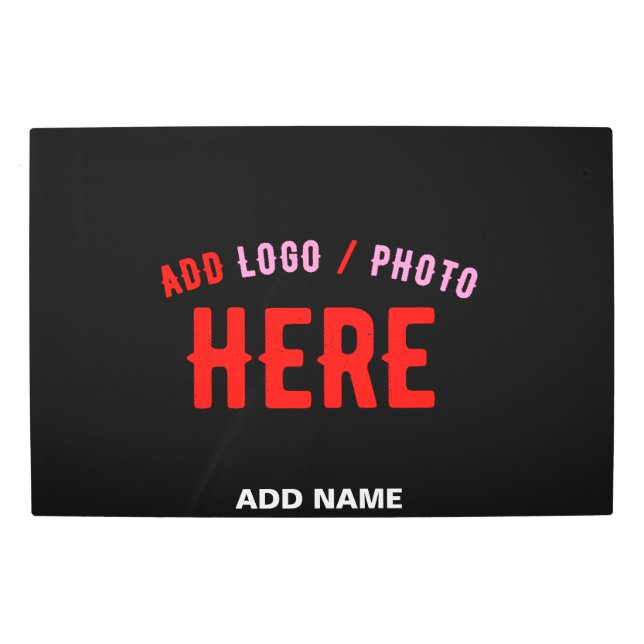 STYLISH MODERN CUSTOMIZABLE BLACK VERIFIED BRANDED METAL PRINT (Front)