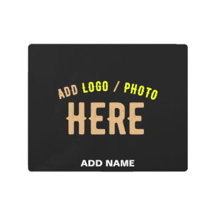 STYLISH MODERN CUSTOMIZABLE BLACK VERIFIED BRANDED METAL PRINT