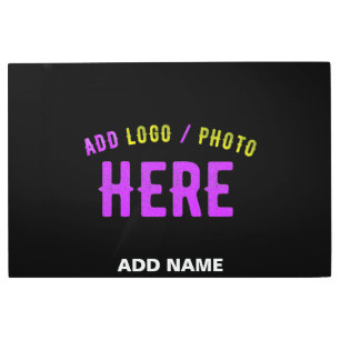 STYLISH MODERN CUSTOMIZABLE BLACK VERIFIED BRANDED METAL PRINT