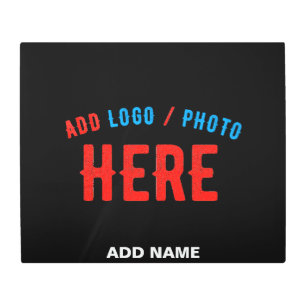 STYLISH MODERN CUSTOMIZABLE BLACK VERIFIED BRANDED METAL PRINT