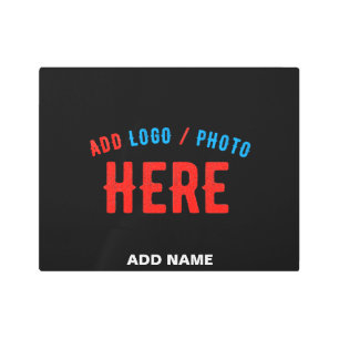 STYLISH MODERN CUSTOMIZABLE BLACK VERIFIED BRANDED METAL PRINT