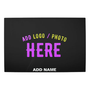 STYLISH MODERN CUSTOMIZABLE BLACK VERIFIED BRANDED METAL PRINT