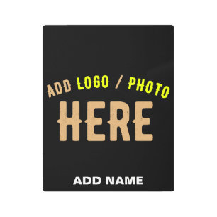 STYLISH MODERN CUSTOMIZABLE BLACK VERIFIED BRANDED METAL PRINT