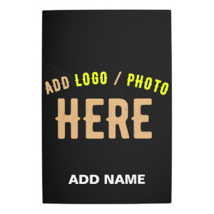 STYLISH MODERN CUSTOMIZABLE BLACK VERIFIED BRANDED METAL PRINT