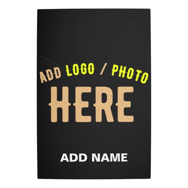 STYLISH MODERN CUSTOMIZABLE BLACK VERIFIED BRANDED METAL PRINT (Front)
