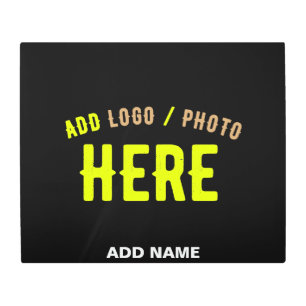 STYLISH MODERN CUSTOMIZABLE BLACK VERIFIED BRANDED METAL PRINT