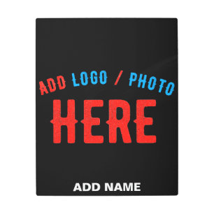 STYLISH MODERN CUSTOMIZABLE BLACK VERIFIED BRANDED METAL PRINT