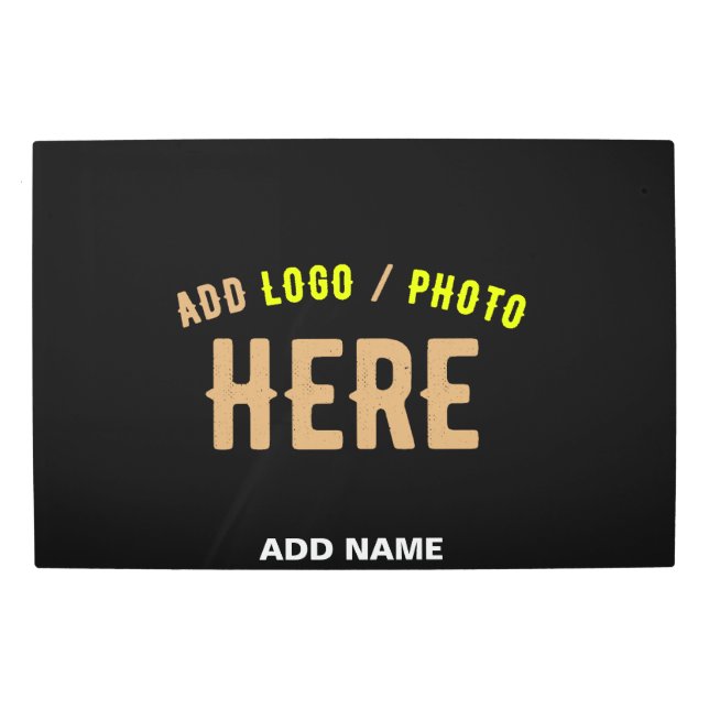 STYLISH MODERN CUSTOMIZABLE BLACK VERIFIED BRANDED METAL PRINT (Front)