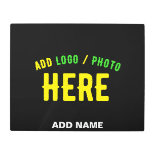 STYLISH MODERN CUSTOMIZABLE BLACK VERIFIED BRANDED METAL PRINT