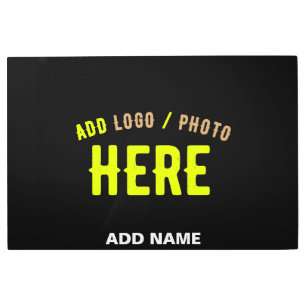STYLISH MODERN CUSTOMIZABLE BLACK VERIFIED BRANDED METAL PRINT