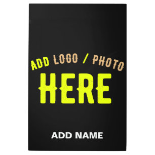 STYLISH MODERN CUSTOMIZABLE BLACK VERIFIED BRANDED METAL PRINT
