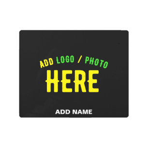 STYLISH MODERN CUSTOMIZABLE BLACK VERIFIED BRANDED METAL PRINT