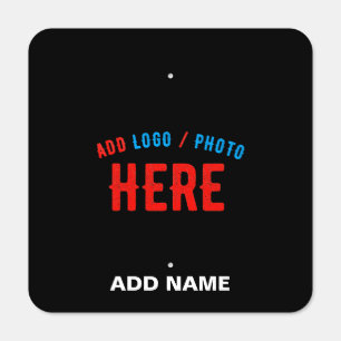 STYLISH MODERN CUSTOMIZABLE BLACK VERIFIED BRANDED METAL SIGN