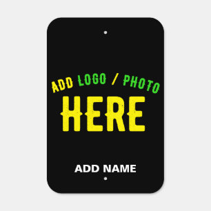 STYLISH MODERN CUSTOMIZABLE BLACK VERIFIED BRANDED METAL SIGN