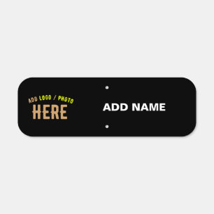 STYLISH MODERN CUSTOMIZABLE BLACK VERIFIED BRANDED METAL SIGN